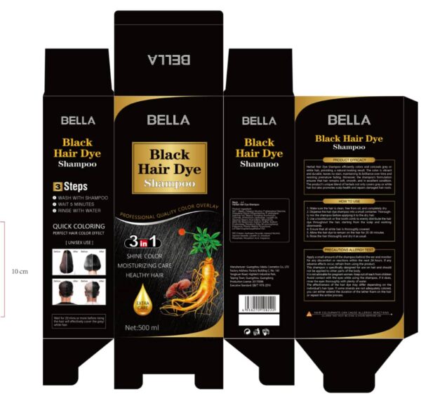 BELLA Black Hair Dye Shampoo - Bild 4